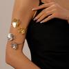 Geometry Wave Line Women Cuff Bangle Zinc Zinc Alloy Bohemian Bracelet Ins Fashion Metal Arm Cuff  Women