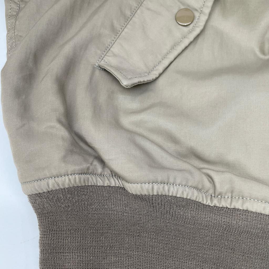 SCENTOF 21-020-586-3040-3-0 MA-1 Rayon Cotton Blouson Jacket Not Written khakiUsed