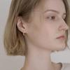 Ovbeige [VEI] 925silver BOLD HOOK EARRINGS