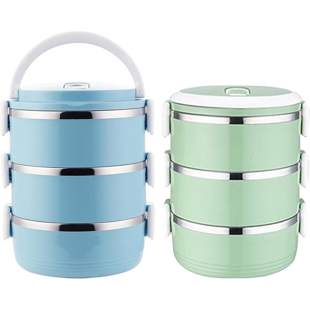 1pcs Stackable Stainless Steel Lunch Box Insulated With Handles  Portable Leak-Proof BPA-Free Bento Box for Adults Work, Picnic