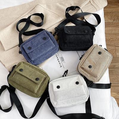Jugendliche Mädchen Umhängetasche Damen Kleine Cord Schultertasche Niedliche Tragetasche Studentin Street Koreanisch Harajuku Messenger Tasche