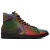Converse Cons Pro Leather Synthetic Leather High Top Breathable Lightweight Non-slip High-top Skate Shoes Unisex Dark Green Red