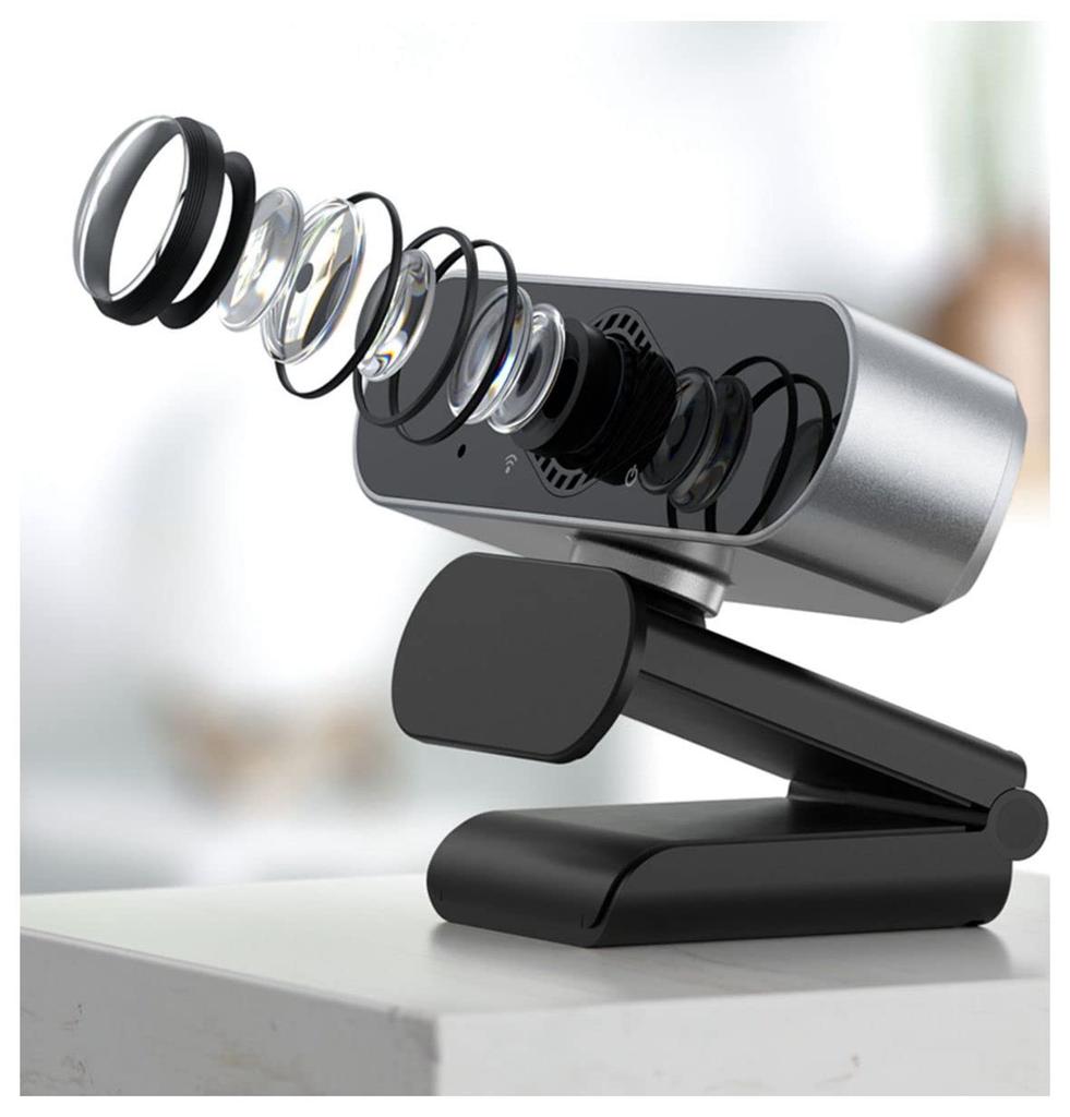 ZYLFN 4K 8MP Webcam with Wide Dual and Automatic Flash Compensation for Video Conferencing and Classroom USB Plug Compatible with Mac Windows and