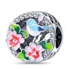 925 Sterling Silver Green Butterfly Flower Dragonfly Fit Woman's Enamel Charms Pendants Jewely Making Gifts