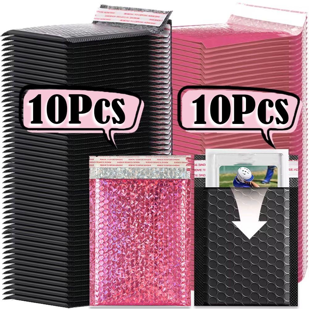 10Pcs Waterproof Bubble Mailers Pearlescent Film Shipping Bags Durable Foam Envelope