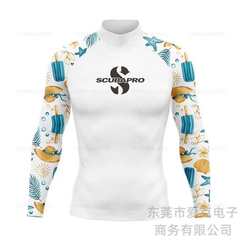 SCUBA Diving Suit Men's Split Sunscreen Long-sleeved Top Sea Swimsuit Quick-drying Rafting Surfing Snorkeling