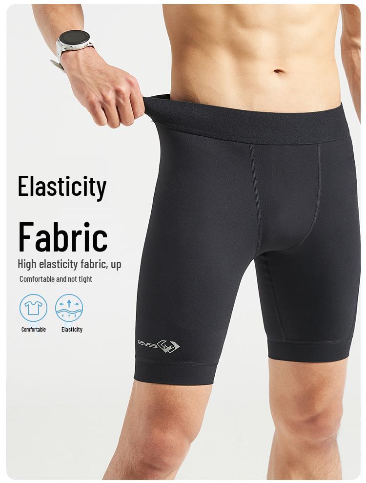 Heren Sneldrogende Compressie Hardloopbroek met Zakken - Strakke Pasvorm Anti-Blootstelling Fitness Basislaag