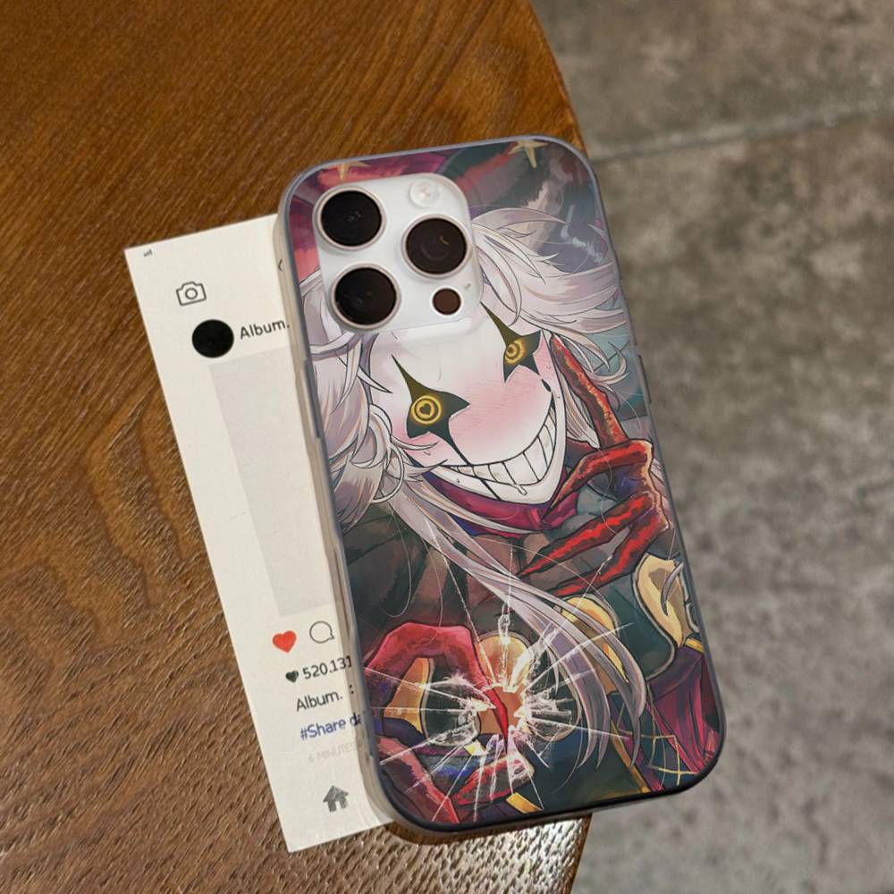 Pierrot The Freak Circus Funny Game Corrugated Stripe Phone Case For IPhone 17 16 15 14 13 12 11 Pro Max Plus Pro Shockproof