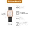 Eckige Uhr mit antikem Leder Römisch Analog Niedlich Wasserdicht Quarz Modische Uhr für Damen Perfektes Geschenk für Tag Damen Armband Anzeige, Uhr,
