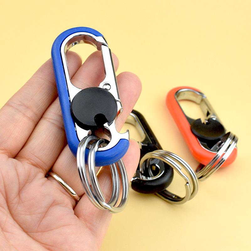 Men's Metal Keychain with Bottle Opener - Anti-Lost Waist Hanging, Multifunctional Business Accessory