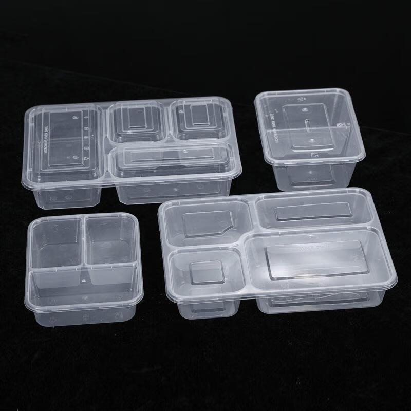 Deshangyuan Disposable Transparent Compartment Meal Prep Boxes with Lids