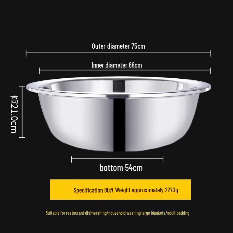 AVADEN Round Stainless Steel Multi-purpose Basin