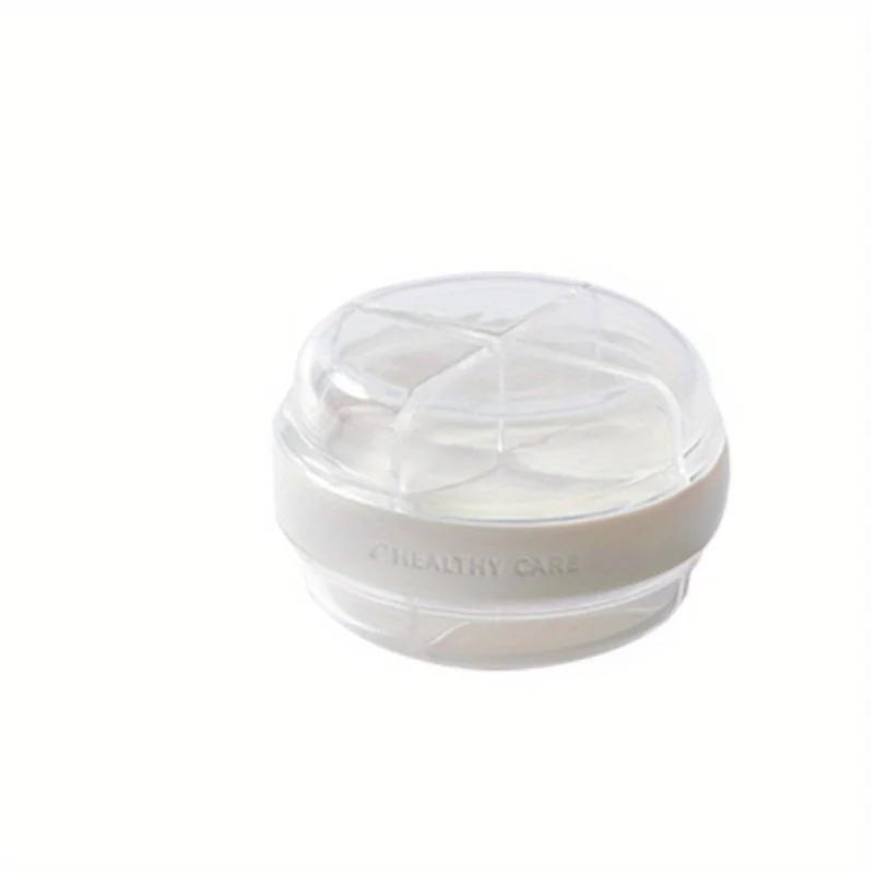 1PC Portable Pill Box, Household Moisture-proof Four-color Classification Divided Pill Carry-on Storage Box