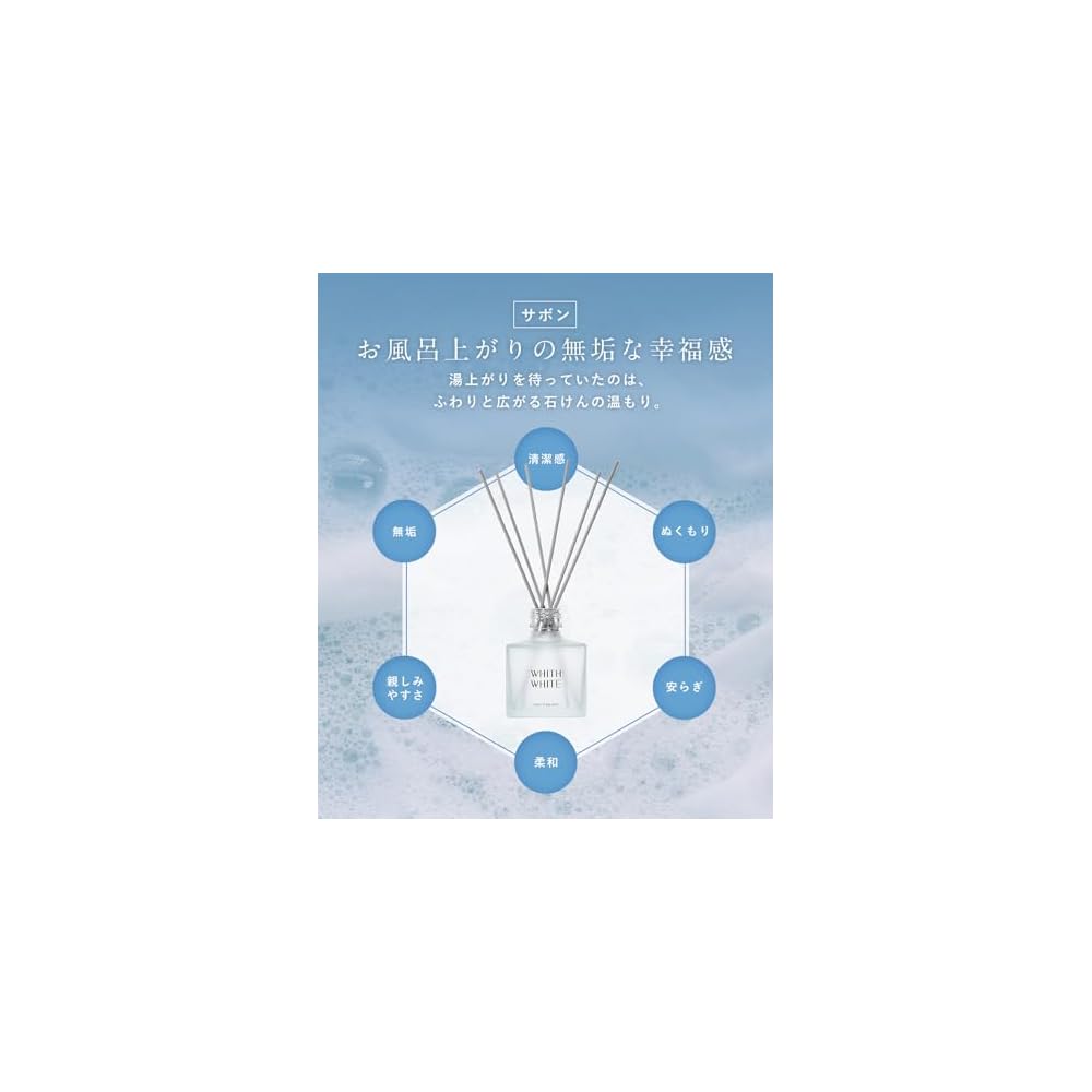 WHITH WHITE Fragrance Reed Diffuser Sticks (2 sticks, approximately 5 months' supply) - Blends