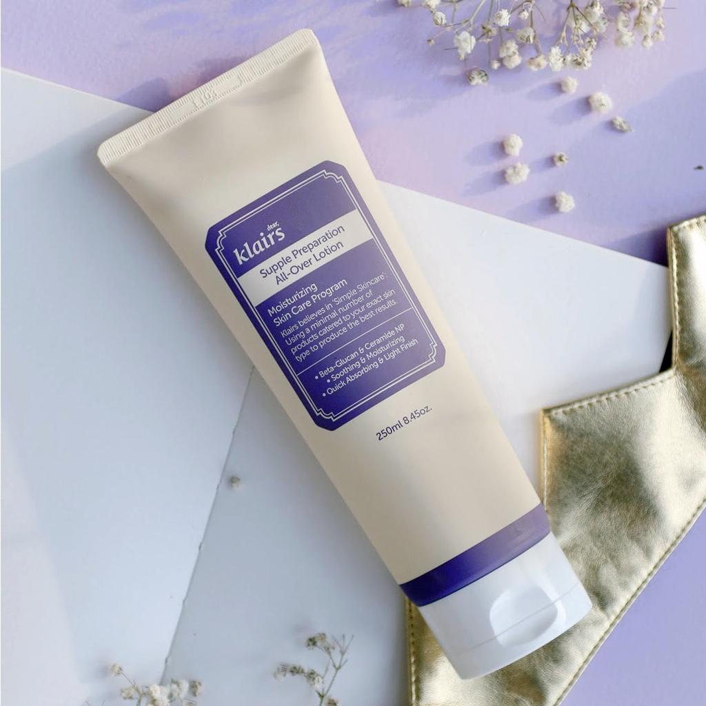Dear, Klairs Supple Preparation All-Over Lotion 250ml Daily Face And Body Moisturizer, For Sensitive Skin, Essential Oil Free