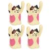 4Pcs Cartoon Photo Clip Cute Cat Style Durable Resin Stable Eye Catching Animal Note Holder for Wedding Party Office