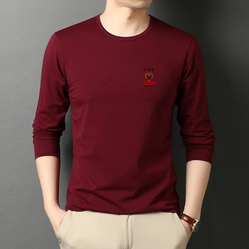 

95% бавовна найвищої якості Дизайнерський логотип нового бренду Чоловічі футболки Модні м’які 2023 р. Трендові топи з довгими рукавами Повсякденний чоловічий одяг XL