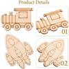 25PCS Unfinished Wood Truck Cutouts Crafts Truck Party Game Favors Vehicles DIY Tags for Home Party Decoration Craft
