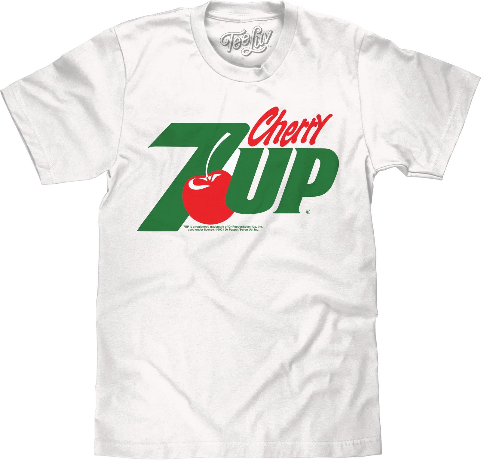 Cherry 7UP Soda Mens T Shirt White S