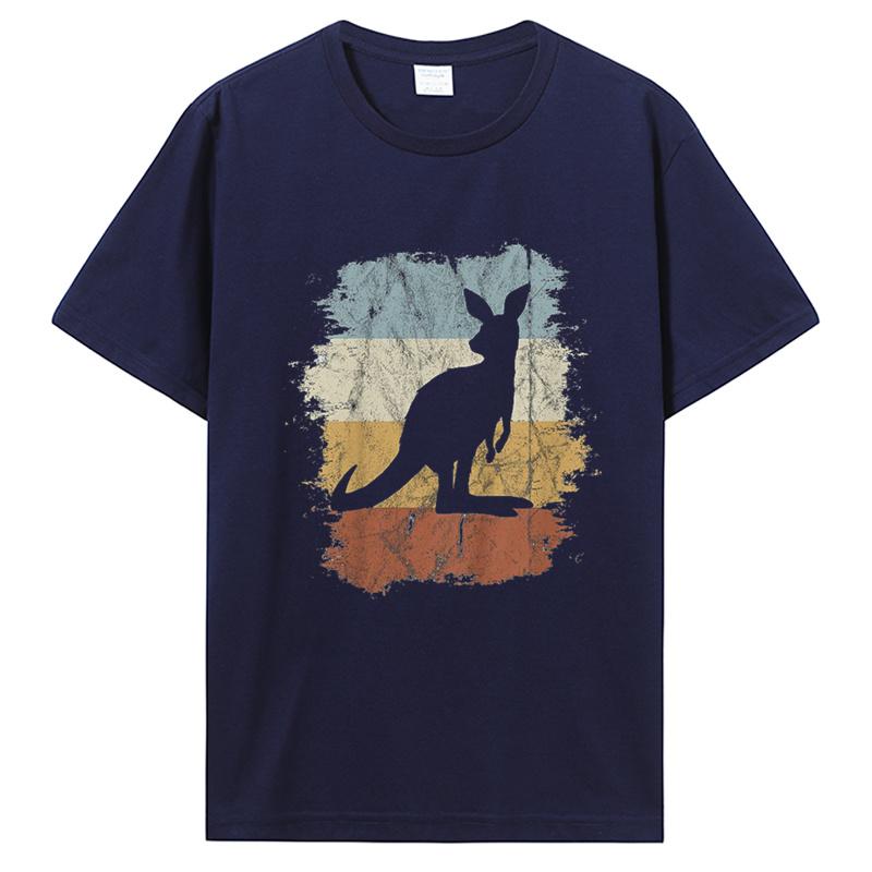 Den Austrálie Vtipné Australské Klokan Vintage Trička Bavlna Streetwear Krátký Rukáv Narozeninové Dárky Tričko Pánské Oblečení