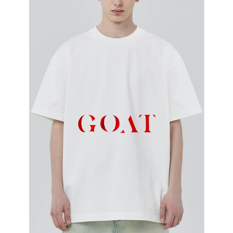 

Черная футболка с красным принтом козы для повседневной носки XXXXL белый