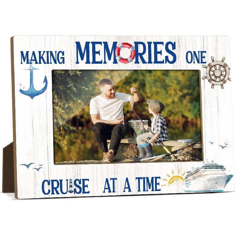 Making Memories One Cruise Wooden Pictures Horizontal Holiday Honeymoon Frames Best Gift for Women Friends Couples Holiday Living Room Office