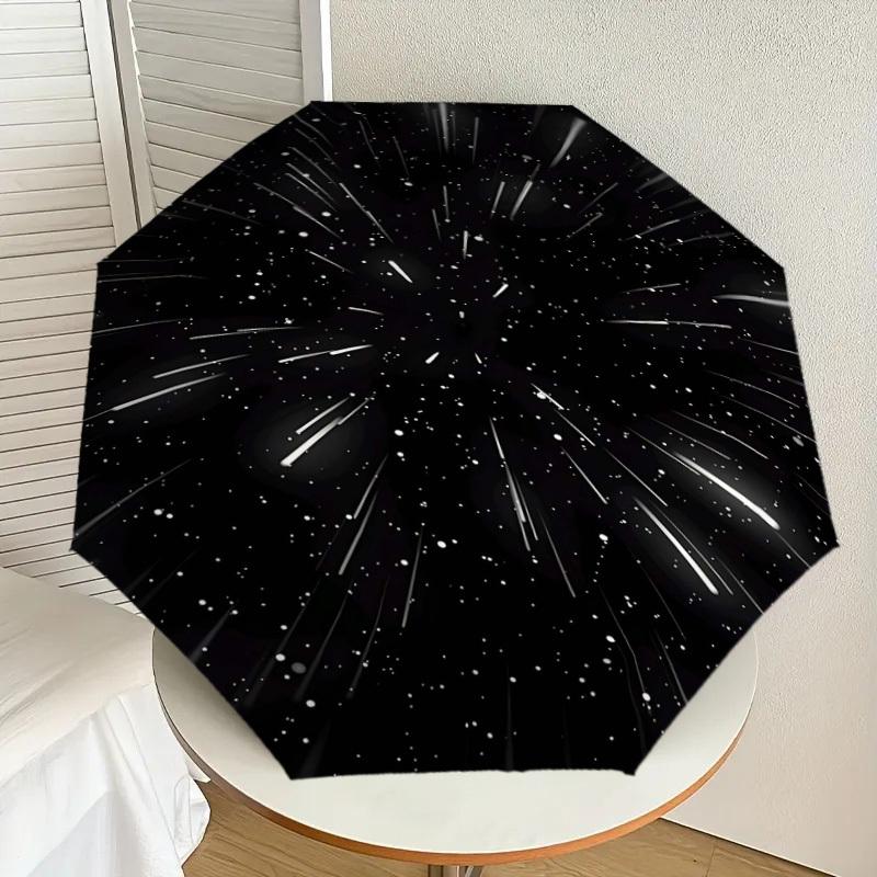 1 Stück Weltraum Sterne Regenschirm - 8 Speichen verstärkt, Automatisches Öffnen, Leicht & Langlebig, Niedliches Modeaccessoire für Draußen - K1236