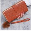 Long PU Leather Wallet for Women Card Holder Large Capacity Hasp Zipper Coin Purse Multi Card Organizer Cell Phone Wristlet