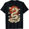 White Japanese Dragon Torii Sun Clouds Mythic Beast T-Shirt