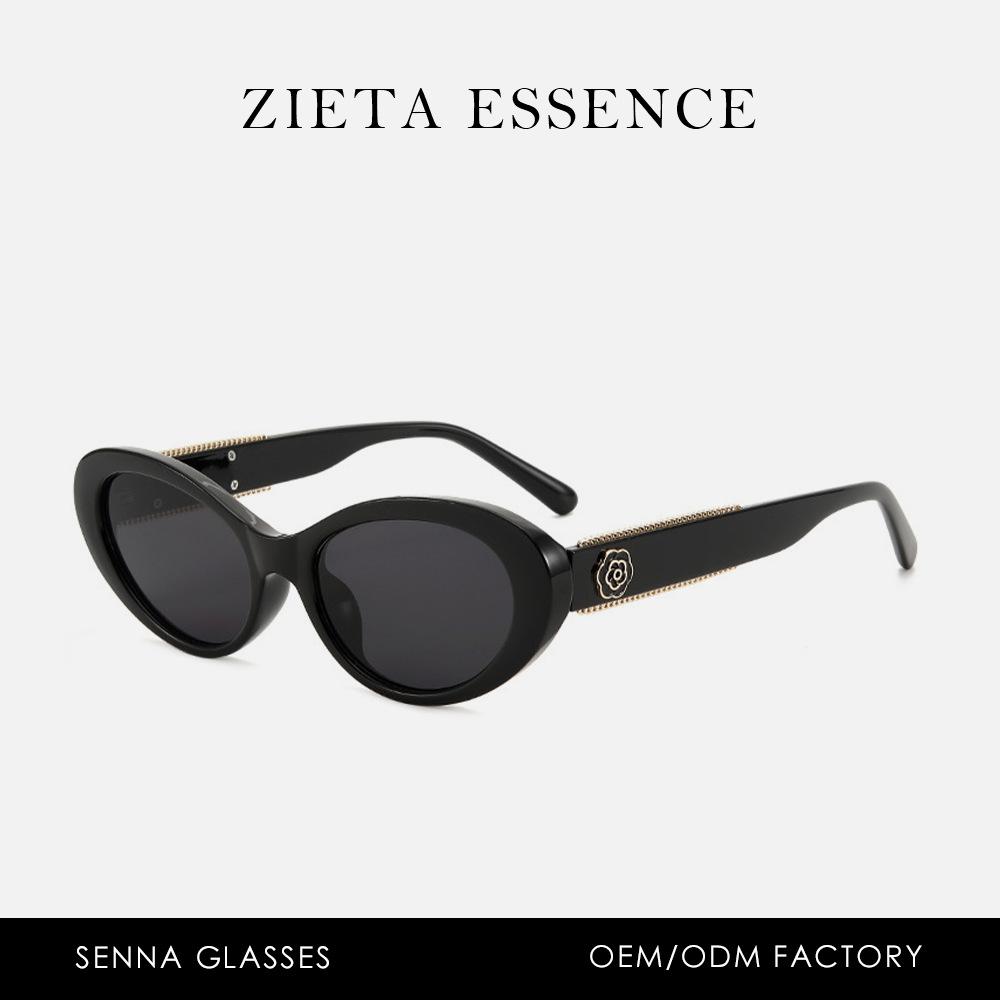 Retro Camellia Cat Eye Sunglasses With Simple Personality And Daily Xiaoxiangfeng Sunglasses