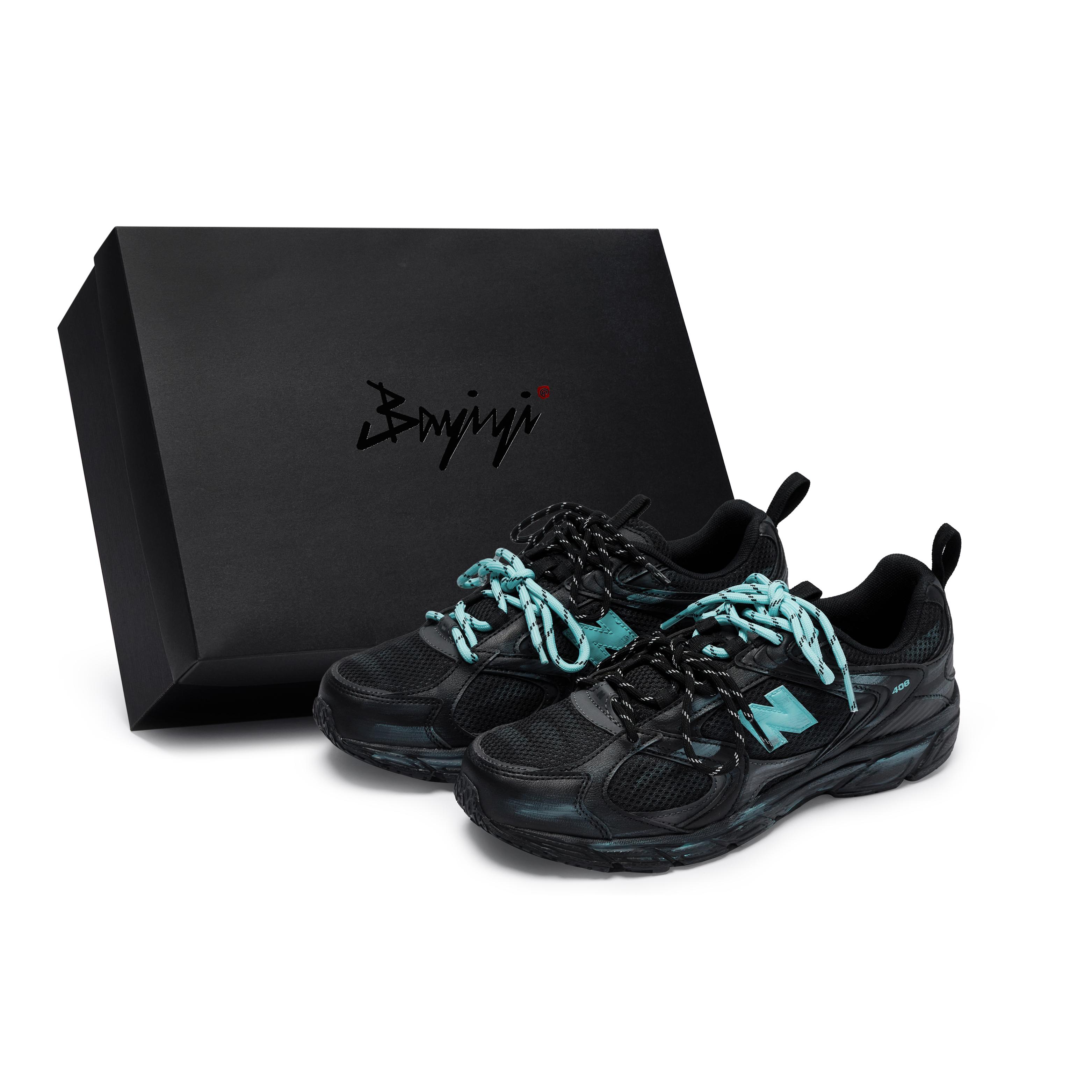 

New Balance 408 Slip Resistant Abrasion Resistant Low top Running Shoes Unisex Black Tiffany ML408K(Team80-S-BOX) 45