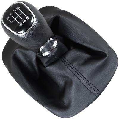 Skoda Octavia I 1996- Gear Shift Knob, Black ABS, with Gaiter and Frame, 6-Speed