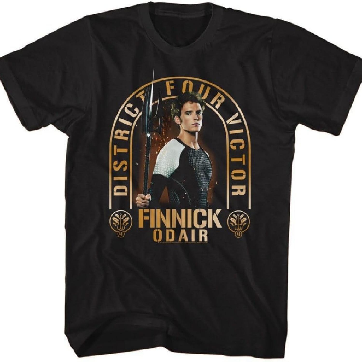 

Hunger Games - Mens District Four Victor Short Sleeve T-Shirt XXXXXL чорний