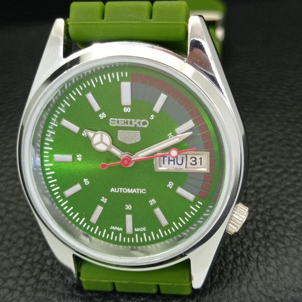 AUTOMATIC VINTAGE REFURBISHED SEIKO 5 6309A JAPAN MENS GREEN WATCH a441094-4 Sk-a441094