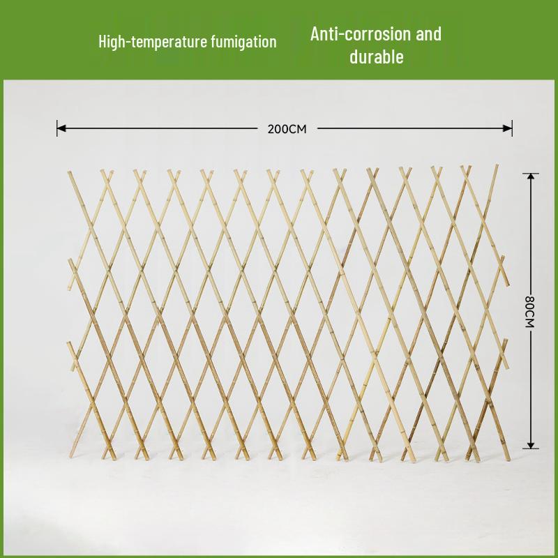 Expandable Bamboo Fence Panel for Outdoor Patio and Garden – Anti-Corrosion Support Pole for Landscaping and Partitioning.