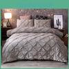 Beautifully Crafted 3 Piece Pinch Pleat Pintuck Duvet Cover Pillow Sham Set