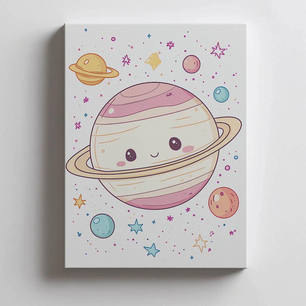 Plakat Urocza Planetka Plakat Urocza Planetka, 50X70 Cm, Bez Ramy, Płótno Premium Na Blejtramie