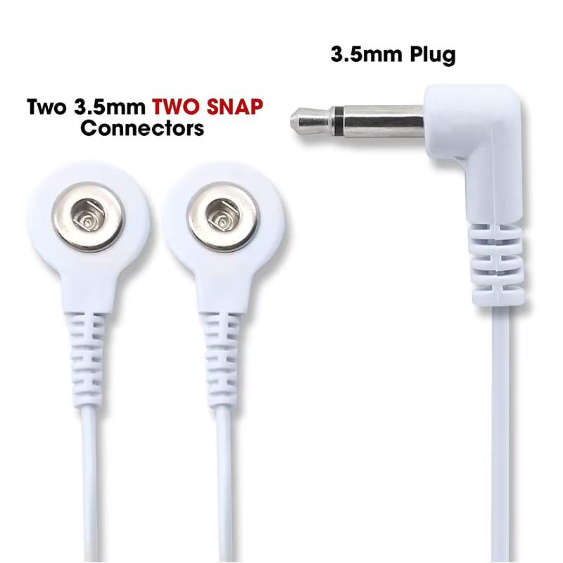 2/4 Way 3.5mm Plug Wires For Tens Massager Electrical  Muscle Stimulator Electrode Cable Line Wire For Electrode Pads