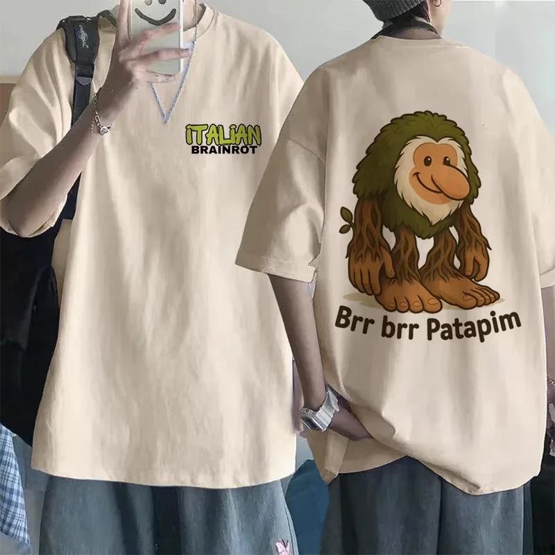 Tralalero Tralala Funny Italian Brainrot Meme Print Cotton Tshirt Summer Men Women Short Sleeve Tees Casual Sports Oversized Top