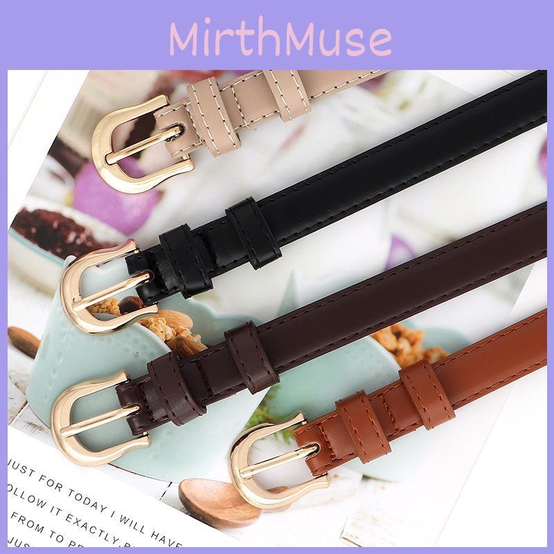 Pu Fine Womens Leather Belt With Metal Pin Buckle For Casual Commuting Outfits