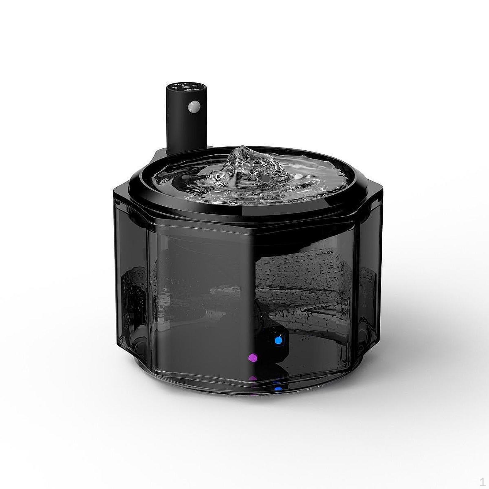 

Автоматический диспенсер для воды для кошек для использования в помещении с фильтрацией чёрный