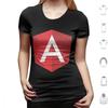 Angular Logo T Shirt Cotton Men Women DIY Print Angular Javascript Angularjs Js Programming Logo Angular Js Development Web