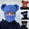 Halloween Balaclava Bear Ear Hat Scarf Bear Ear Balaclava Masquerade Halloween Party Hat Funny Hooded Beanie Mask J