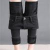Winter Dicke Warme Casual retro Denim Kleine Füße Bleistift Hosen Frauen Hohe Taille Dünne Jeans Fleece Warme Slim Fit Stretch damen