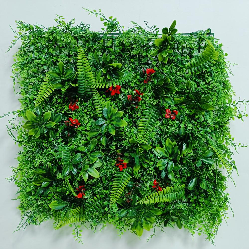 Artificial Green Plant Wall for Indoor & Outdoor Decoration - Bionic Greenery, Turf, and Hanging Floral Landscaping Background