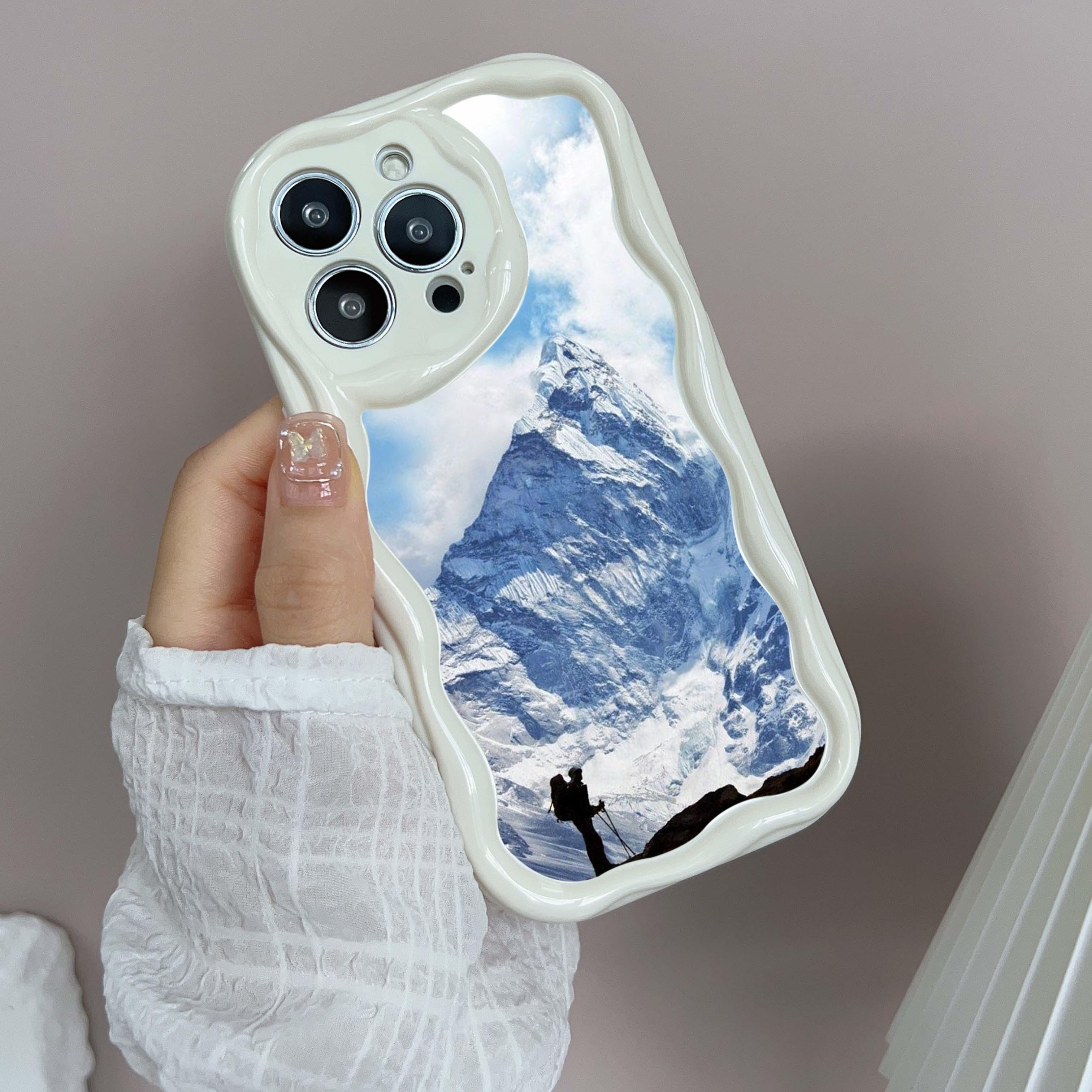 LZ25 Mountain Peak Forest Snow Clear мягкие волнистые чехлы для телефонов для iPhone 15 — фото 7