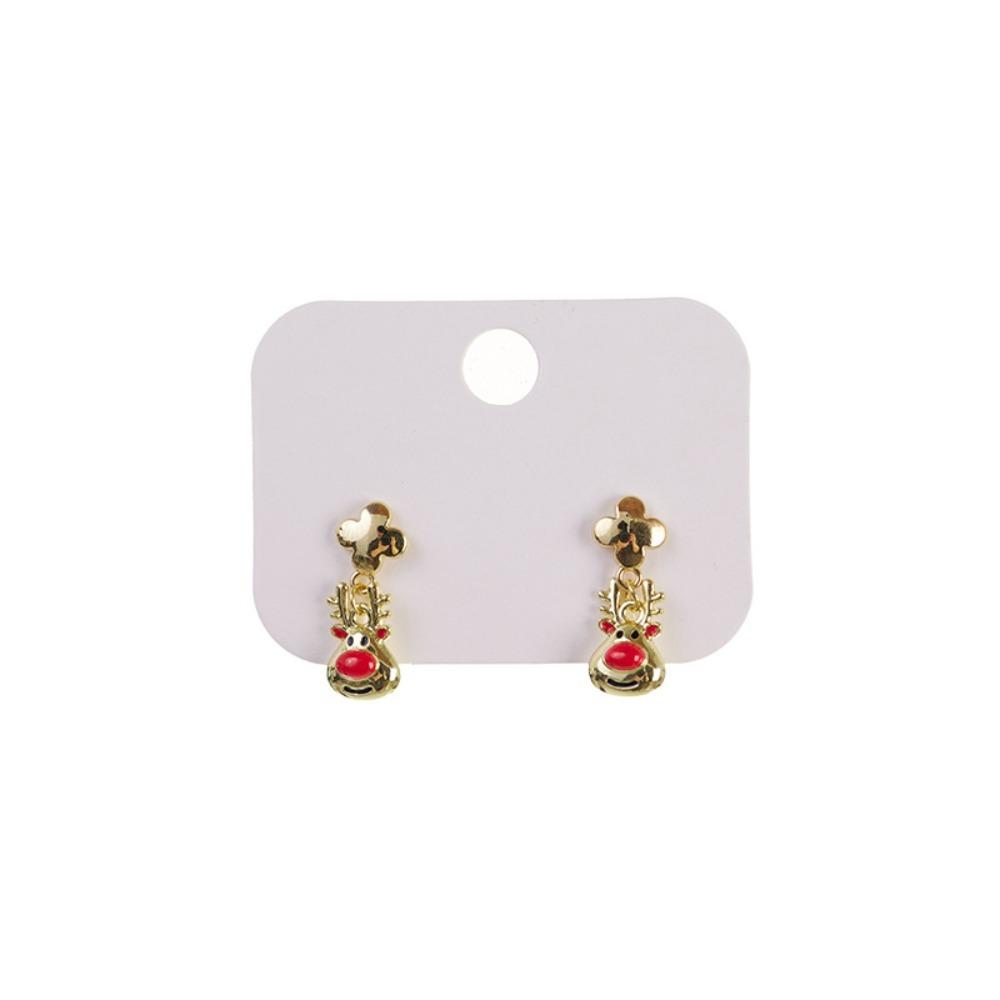 2 Pcs Christmas Tree Xmas Dangle Eardrop Christmas Elk Santa Claus Earrings  Gifts