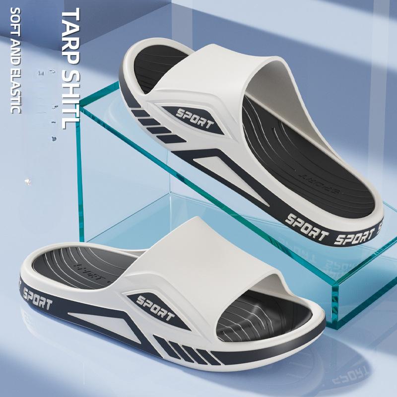 

Летние новые пары носят спортивные пляжные сандалии мужские нескользящие шлепанцы дома на открытом воздухе для отдыха на природе 40-41 чёрный