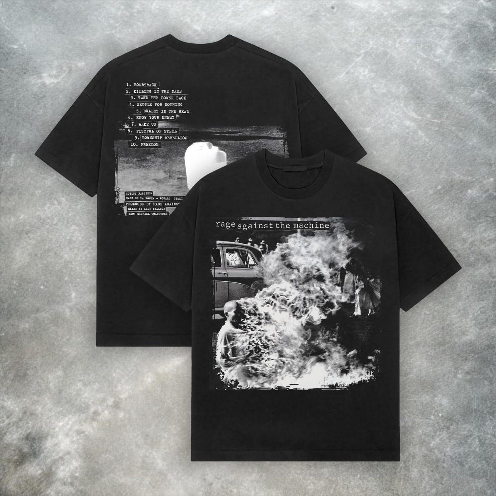 Vintage Y2K Rage Against The Machine T-Shirt – 100% Cotton Band Tee XL