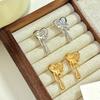 Trendy Alloy Melting Heart Stud Earrings Stylish Fashion Jewelry Luxury Heart Ear Studs Gift For Women